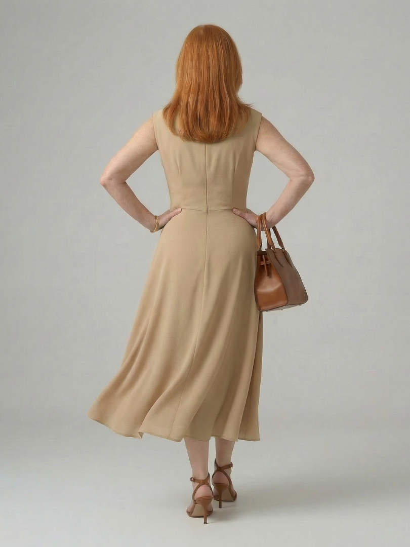 Orin | Clean Tie Midi Dress