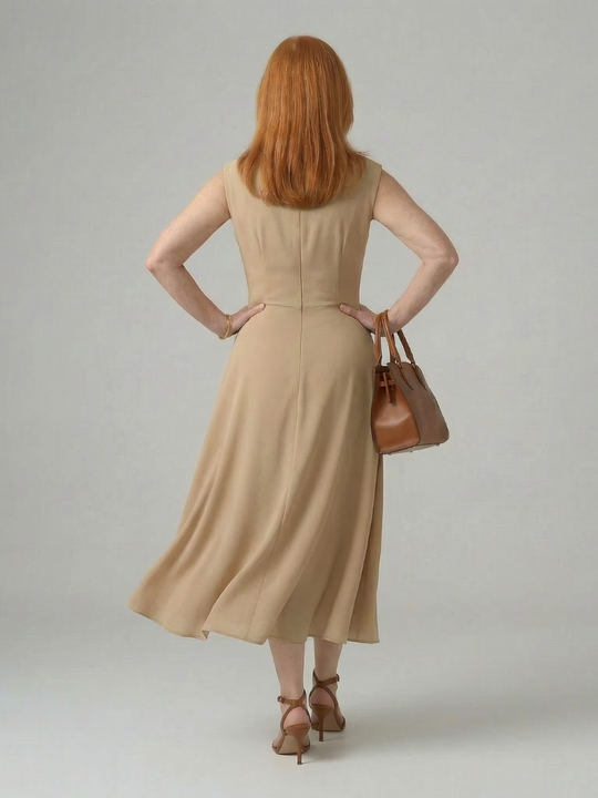 Orin | Clean Tie Midi Dress