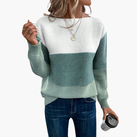 Women’s Ombre Knit Jumper with Long Sleeves and Pullover Style