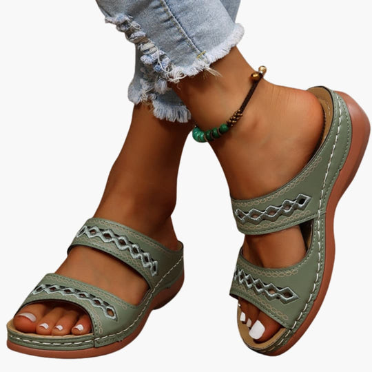 Women’s Slip-On Loafers with Strap and Buckle