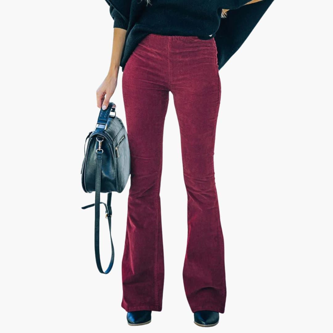 Women's High-Waisted Flare Leggings with Stretch Fit