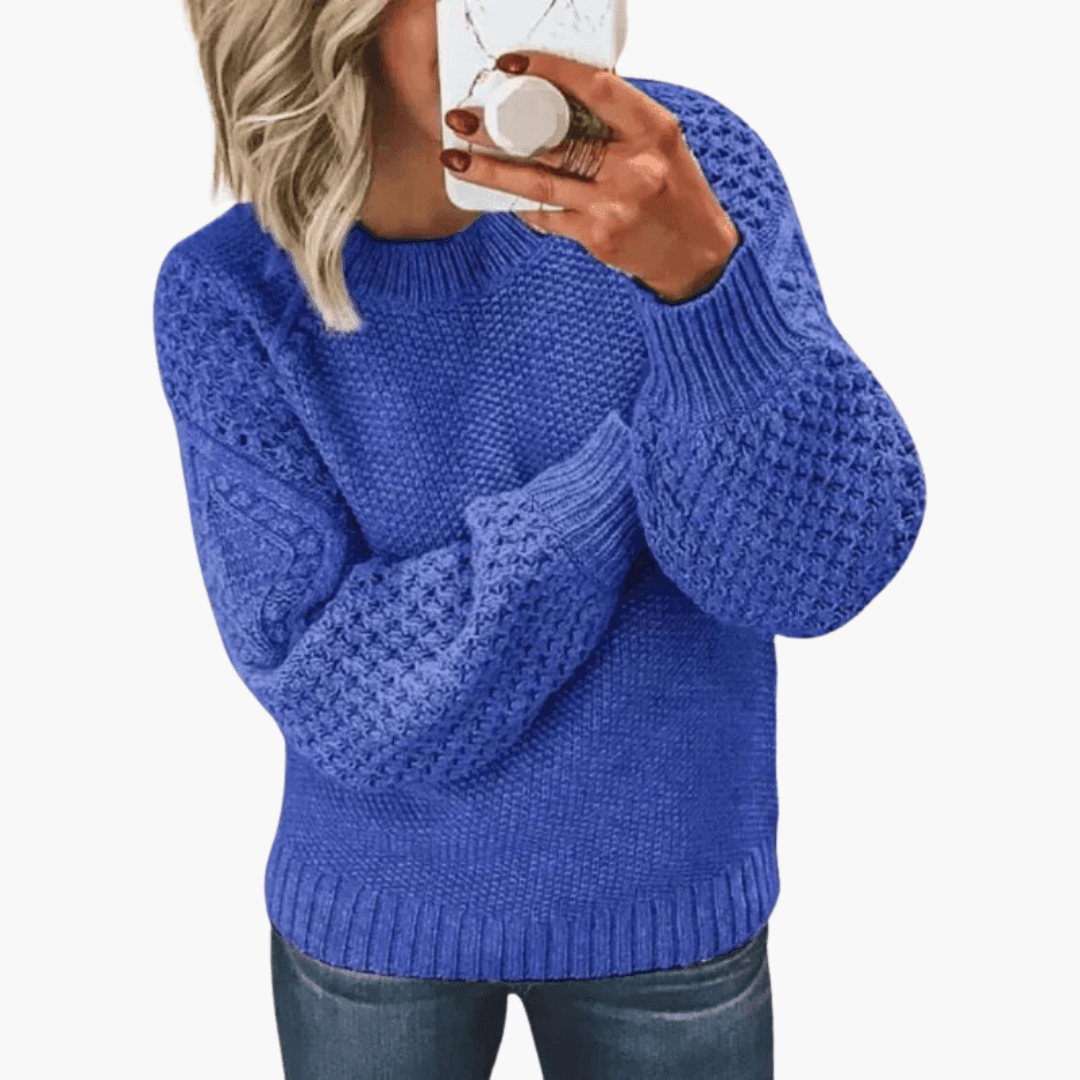 Women’s Knit Jumper with Long Sleeves and Pullover Style