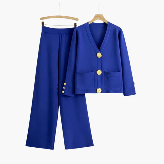 Women’s two-piece set with cardigan and trousers