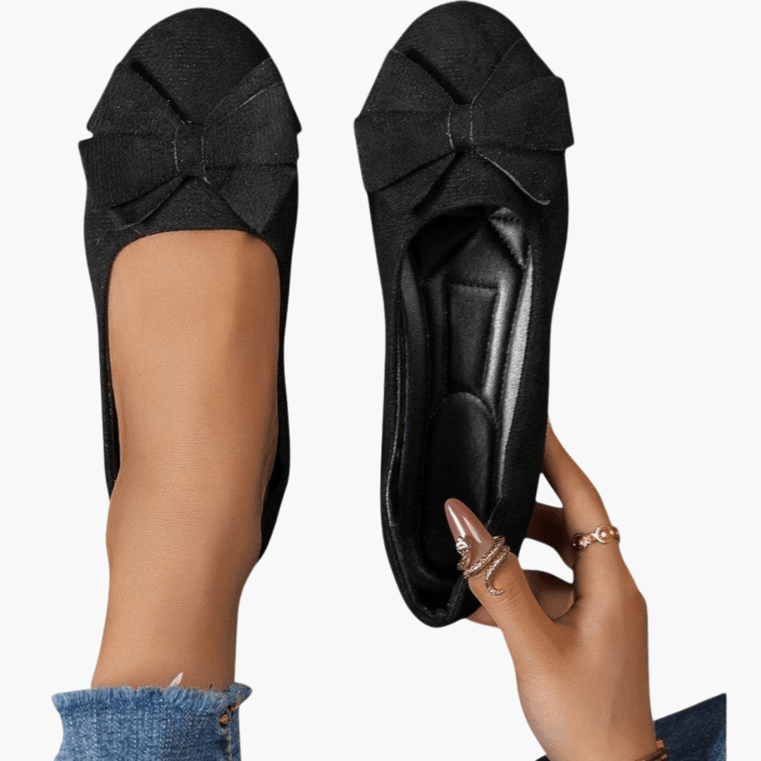Bow Loafers – Women's Comfortable Patent Slip-On Shoes - Made by Jessica