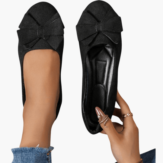 Bow Loafers – Women's Comfortable Patent Slip-On Shoes - Made by Jessica