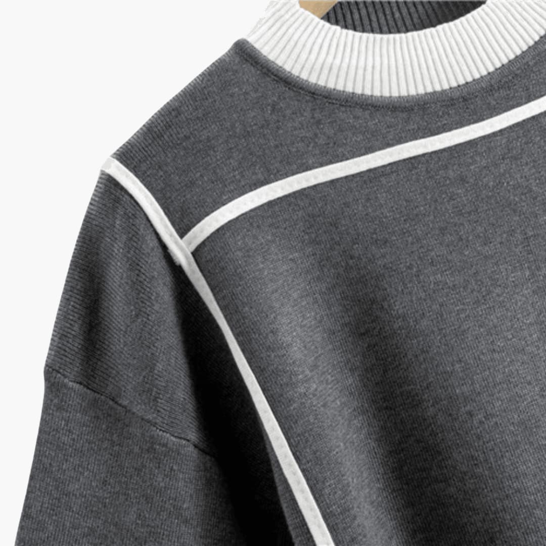 Women's Contrast Trim Sweater and Trousers Set