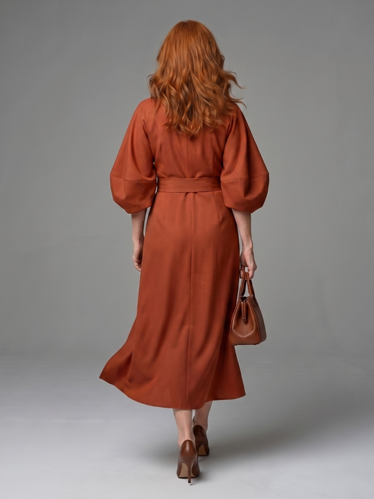 Beryl | Sculpted Waist Panel Midi Dress