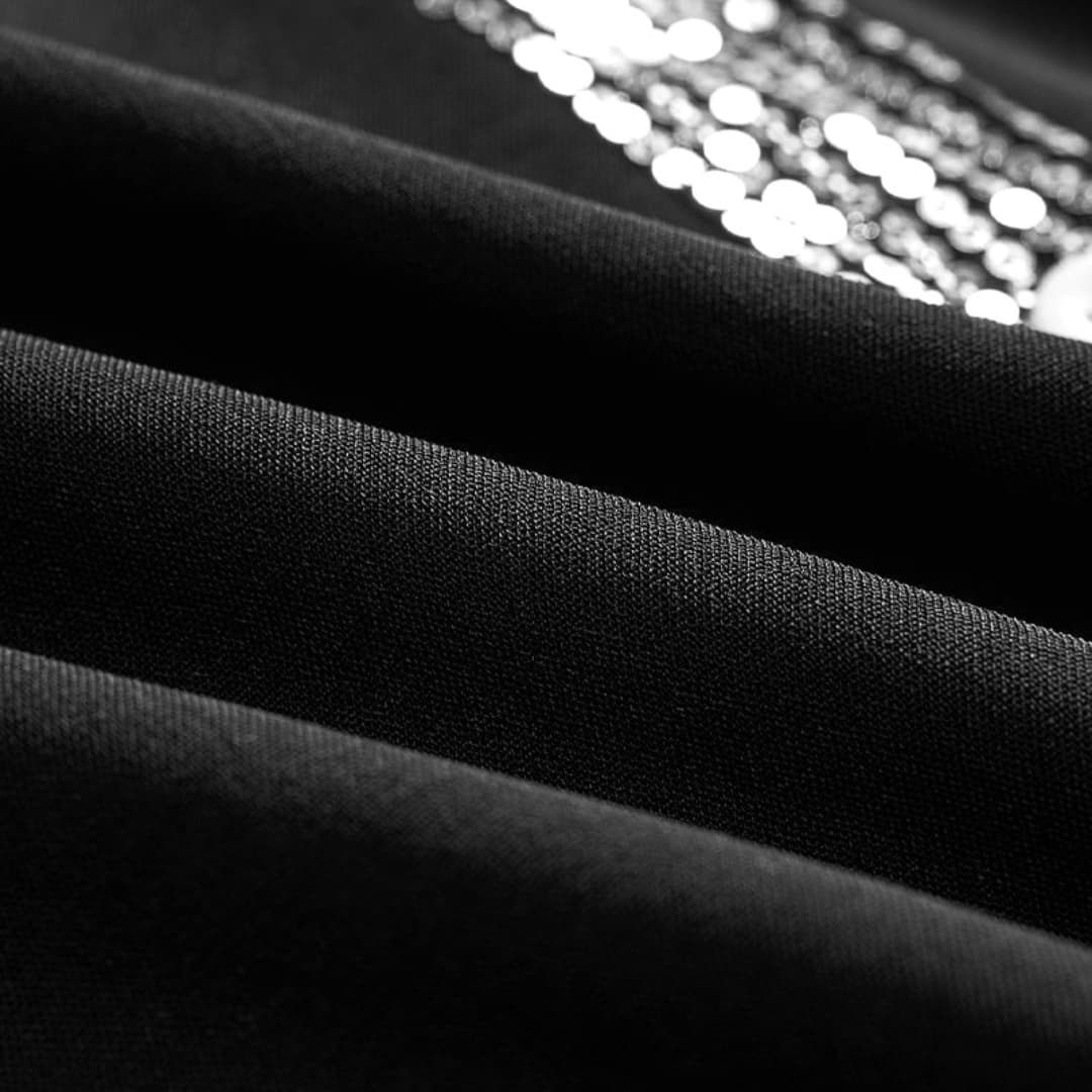 Women’s Long-Sleeve Blouse with V-Neck and Sequins