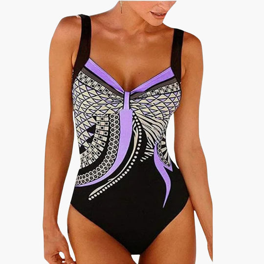 Women’s One - Piece Swimsuit with Fitted Silhouette and Classic Design