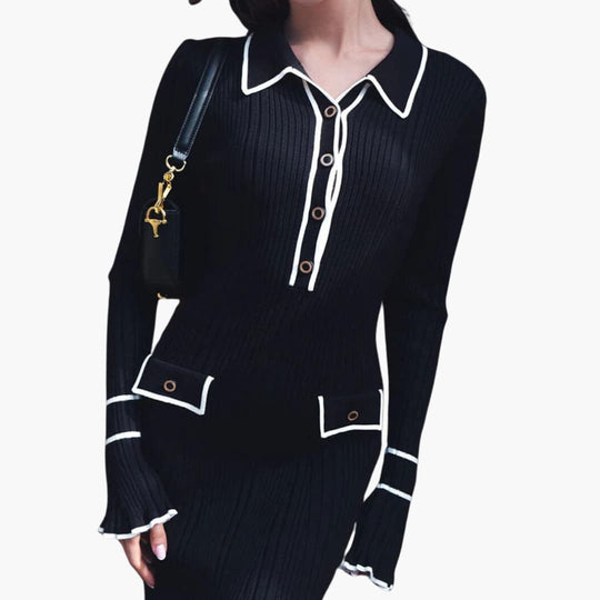 simplyjessica longsleeved ribbed dress Women's Long Sleeve Rib-Knit Maxi Dress