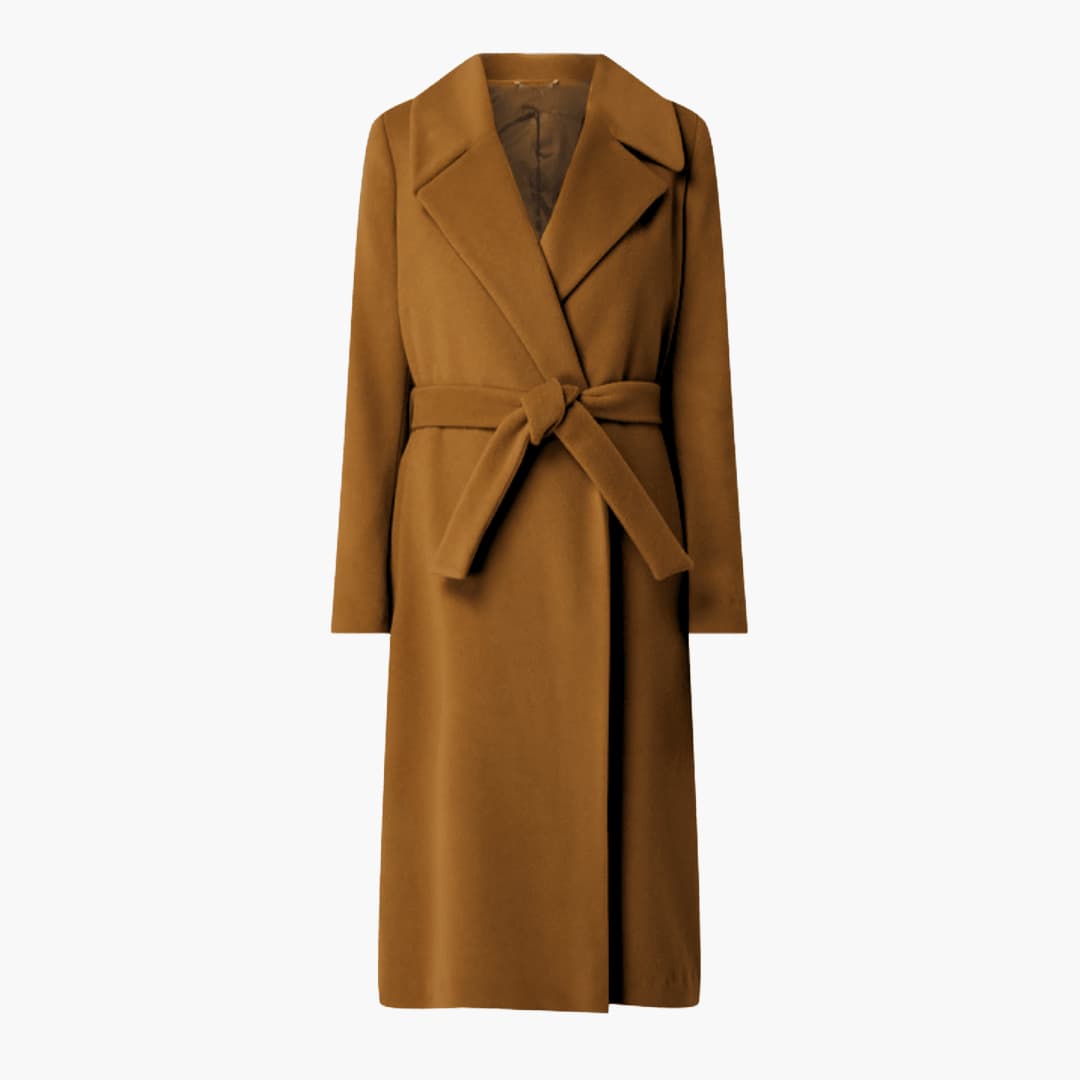 Belted Trench Coat - Women's Long Winter Overcoat Style - Made by Jessica