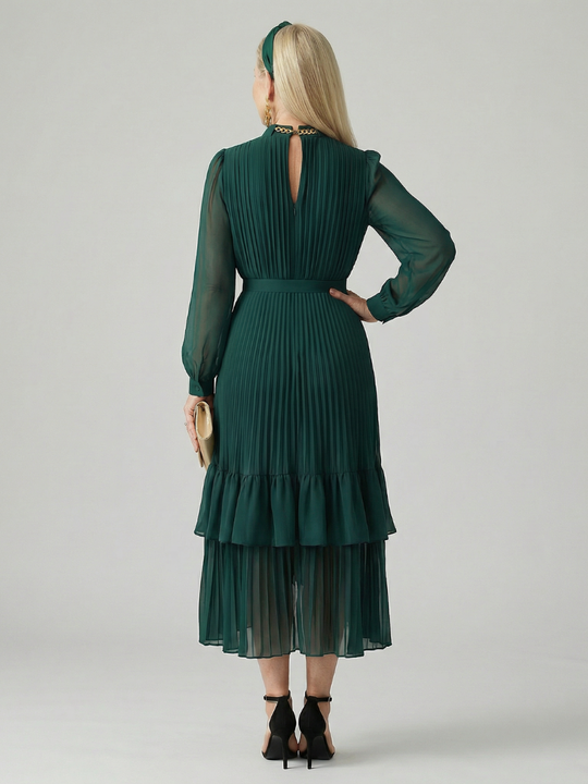 Aris | Fluid Drape Midi Dress