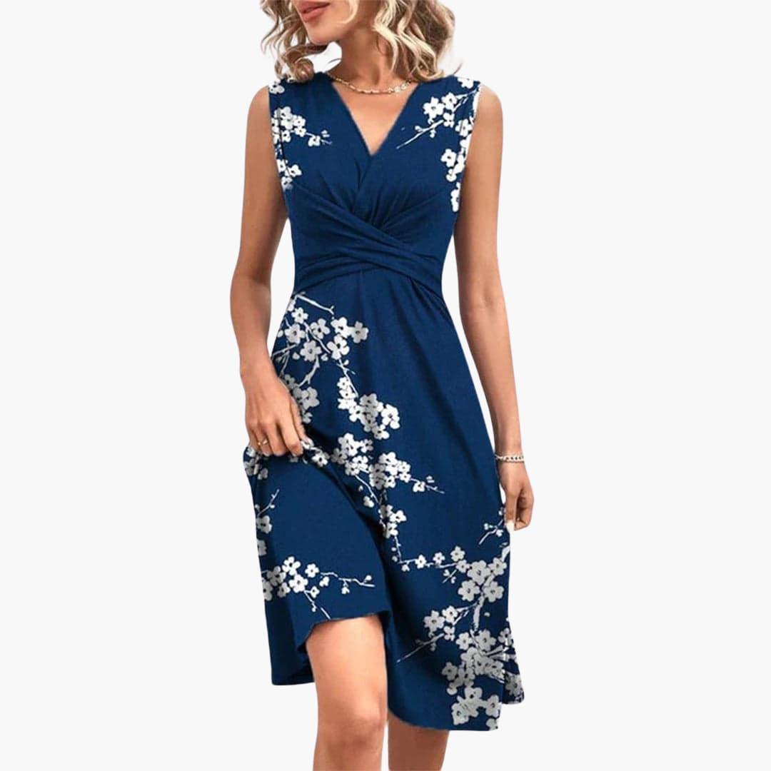 Women's Off-Shoulder Midi Dress with Smocked Waist and Puff Sleeves