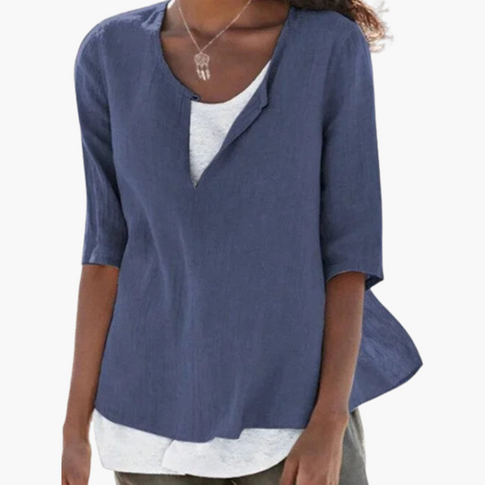 Casual Layered Blouse for Women - Relaxed Summer Style - Made by Jessica