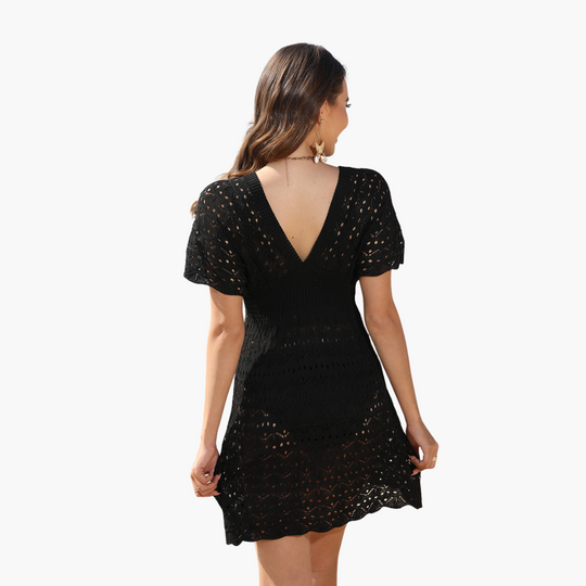 Women’s Beach Dress with Open - Knit Design and Relaxed Silhouette