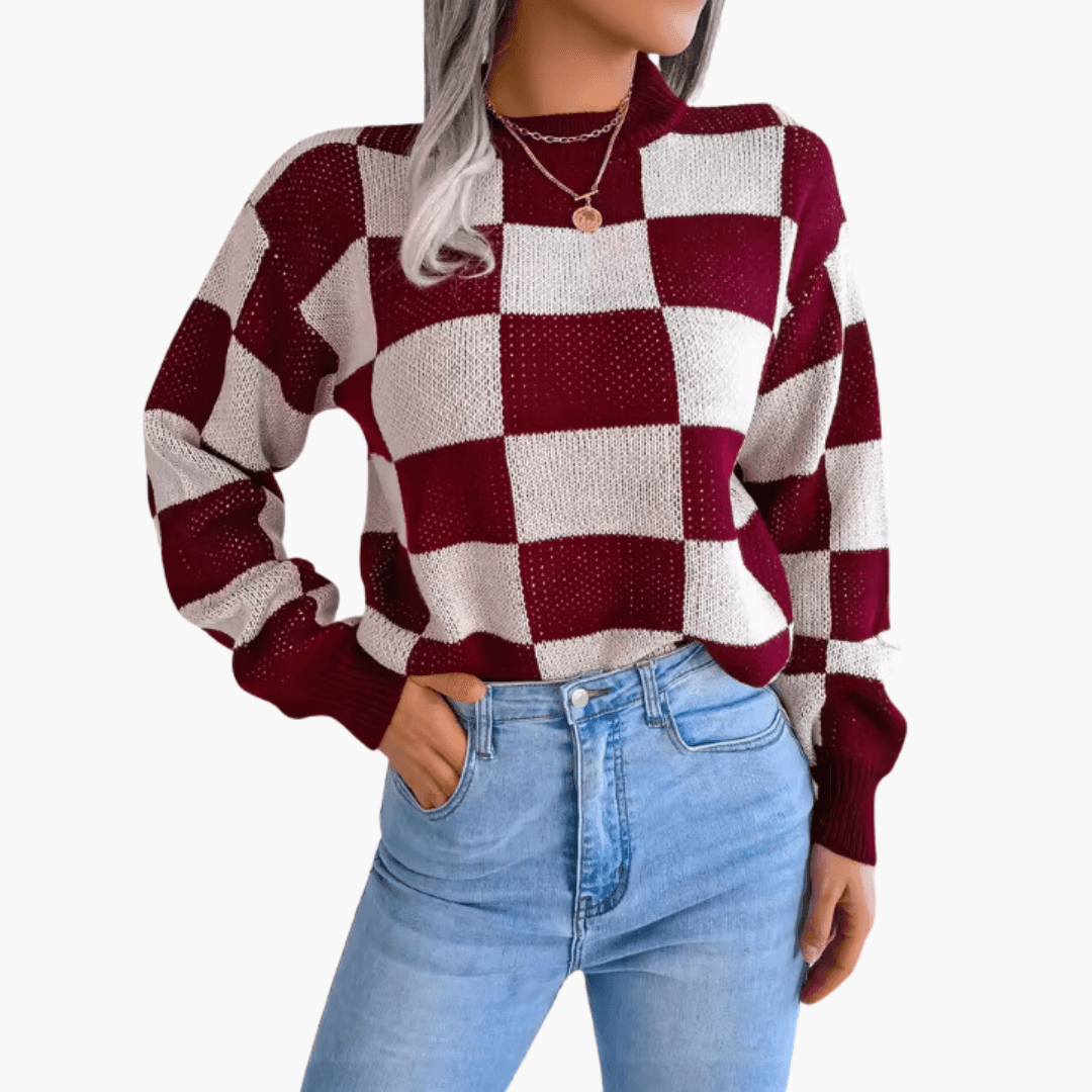 Women’s Oversized Knit Jumper with Long Sleeves and Pullover Style