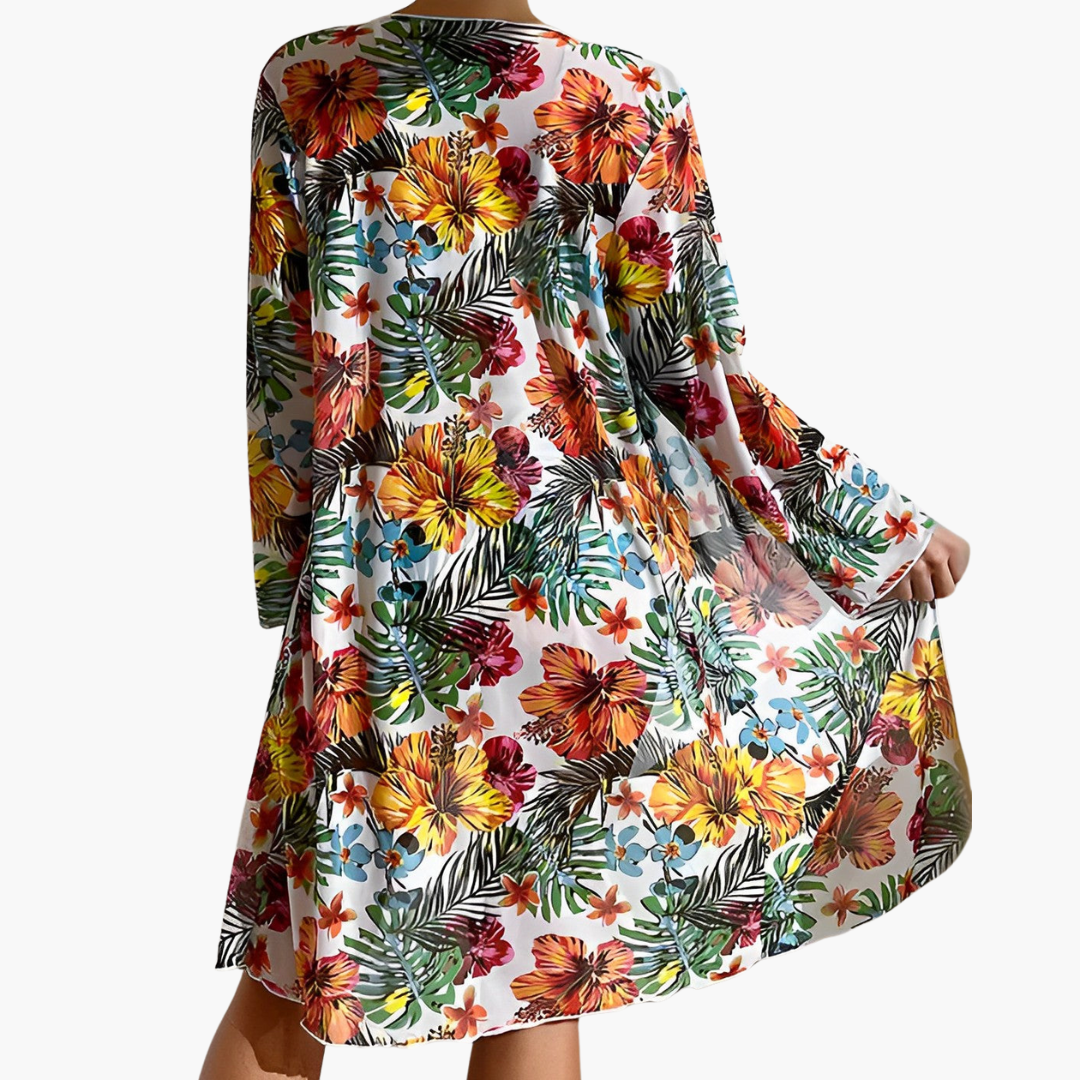 Women’s Three-Piece Bikini Set with Cover-Up Skirt