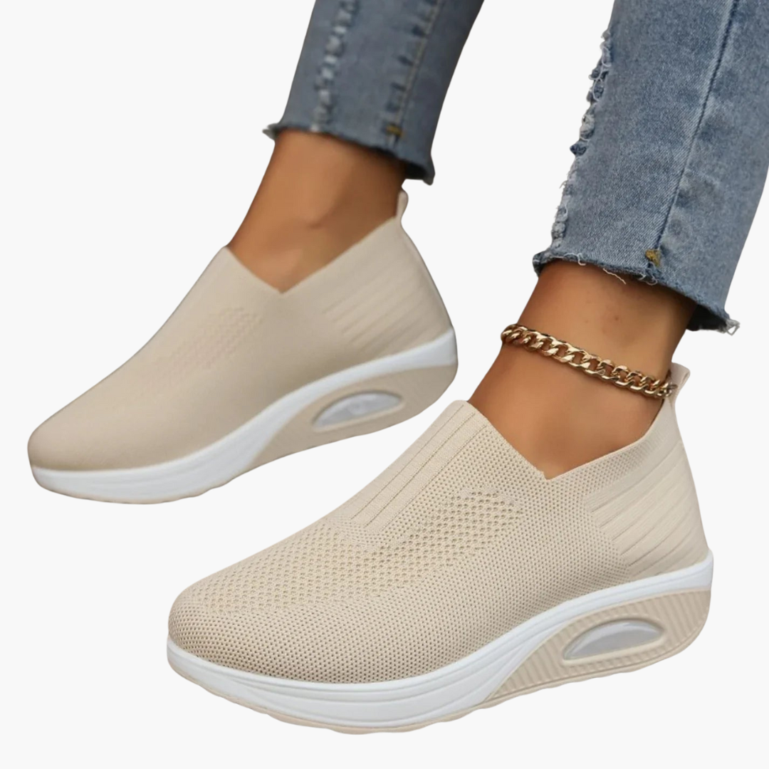 Women’s Slip-On Shoes with Padded Insole and Closed Toe