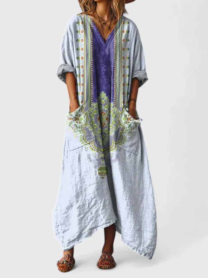 Women's Dress with Relaxed Fit and Subtle Embroidery Detail