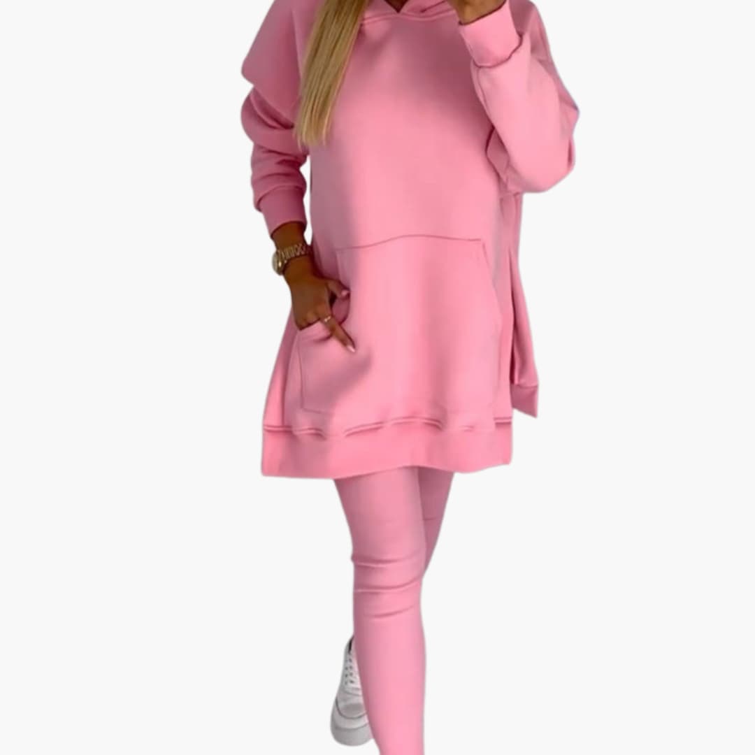Women’s two-piece set with hood and leggings