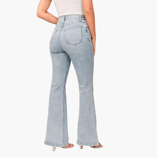 Women’s High-Waisted Bootcut Jeans with Flared Leg Fit