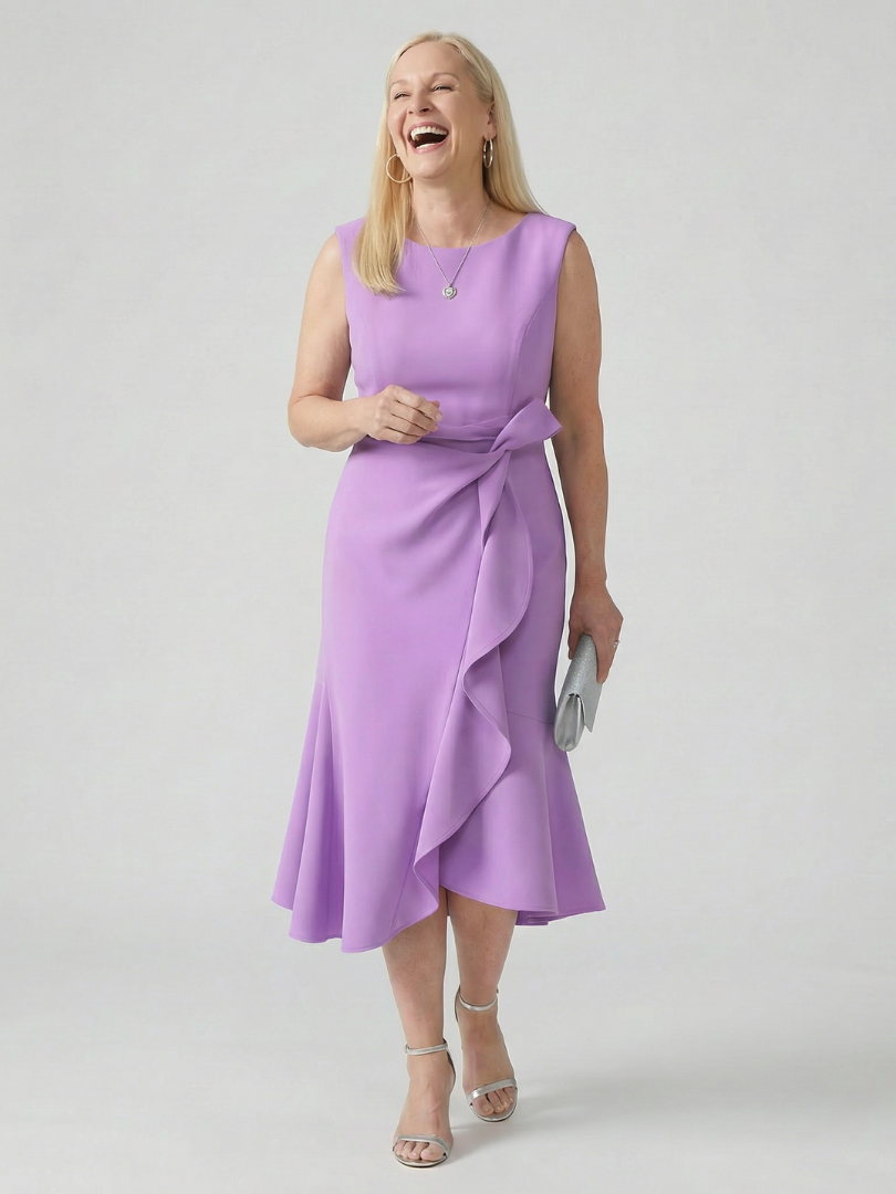 Voren | Simple Drape Midi Dress