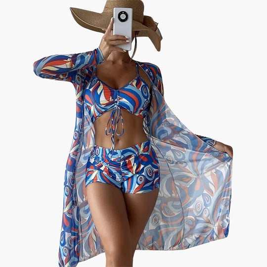 3-Piece Swimsuit Set with Cover-Up – Women's Beachwear - Made by Jessica