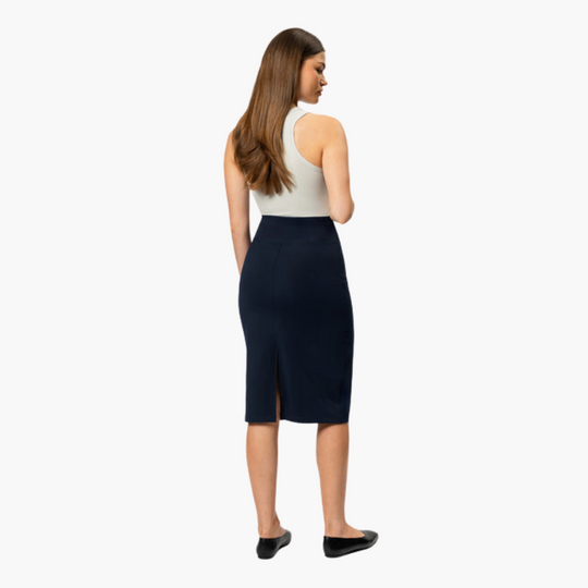 Women’s Pencil Skirt with High Waist and Midi Length