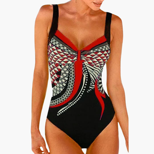 Women’s One - Piece Swimsuit with Fitted Silhouette and Classic Design