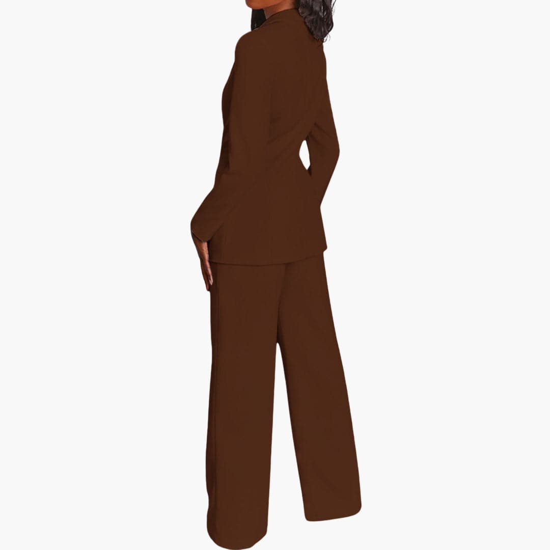 Women's Suit Set with Blazer and Trousers