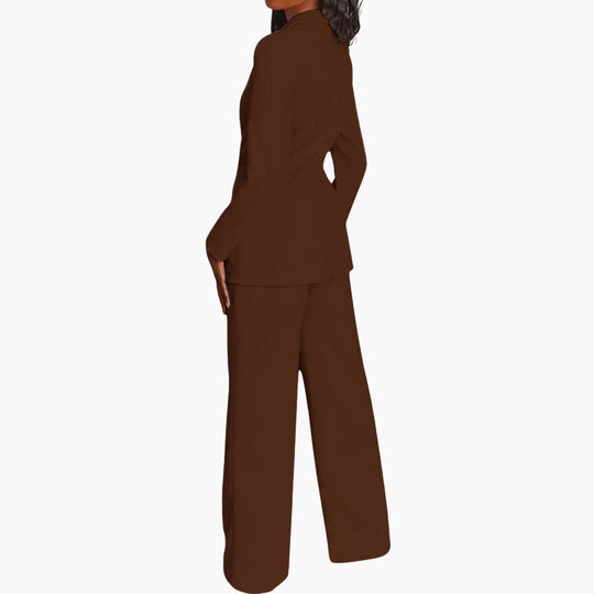 Women's Suit Set with Blazer and Trousers