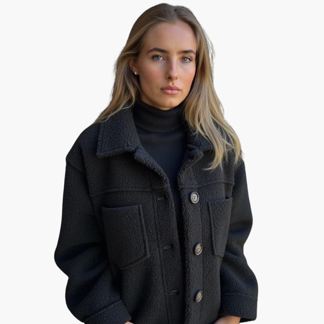 Women’s Longline Coat with Shaped Silhouette and Inner Lining