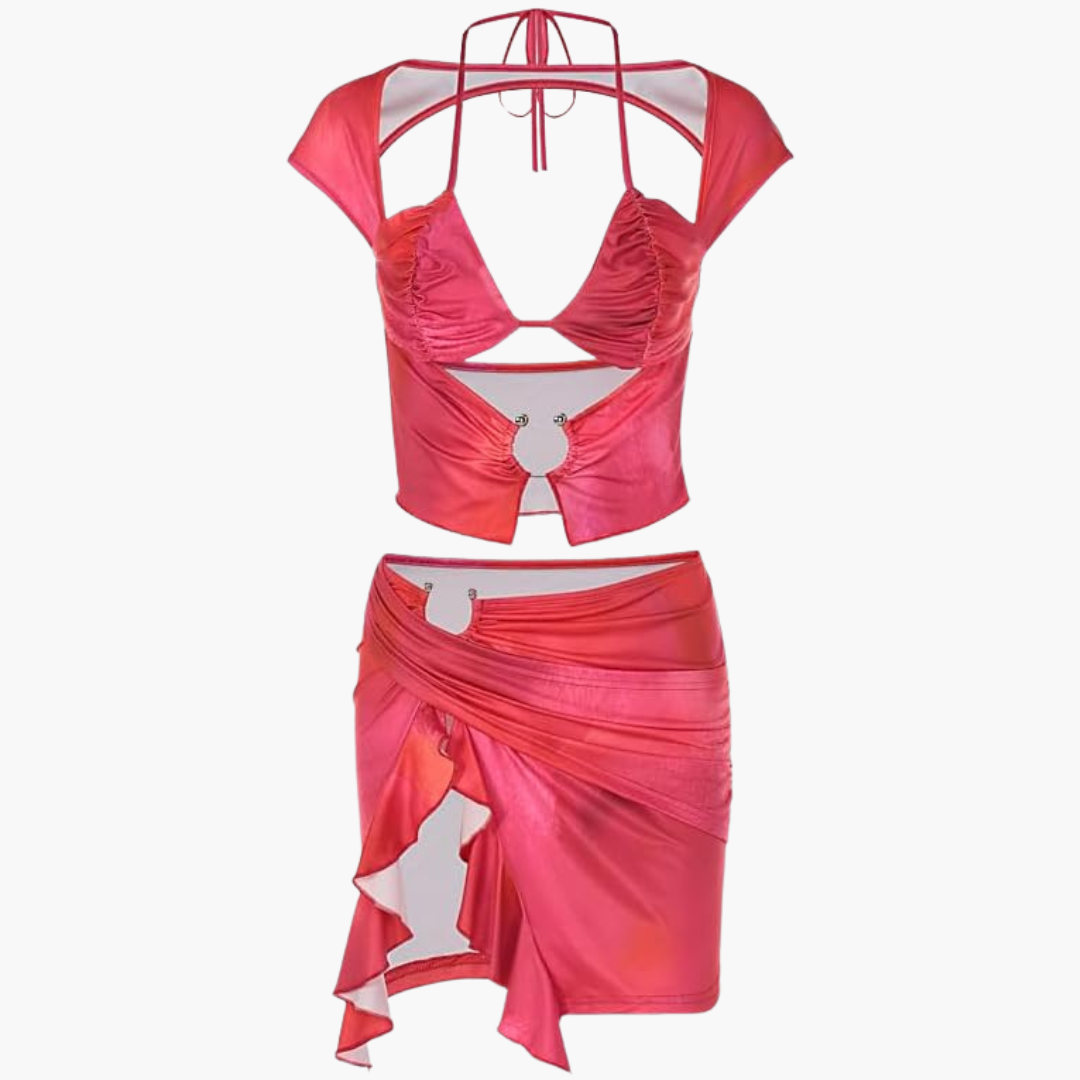 Women’s Co-Ord Set with Cut-Out and Contoured Design