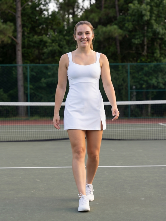 Velune | Square Neck Tennis Dress