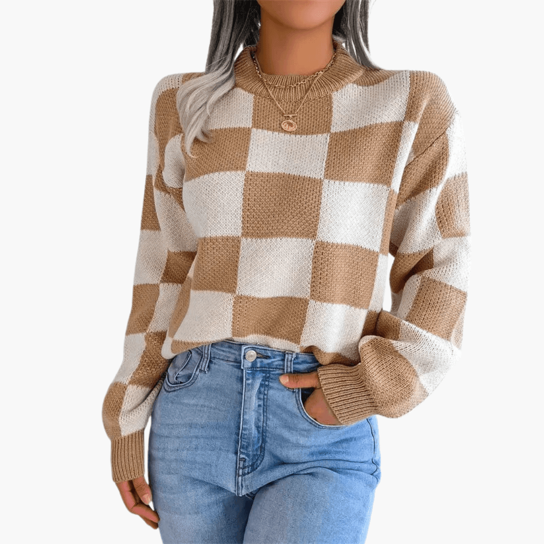 Women’s Oversized Knit Jumper with Long Sleeves and Pullover Style
