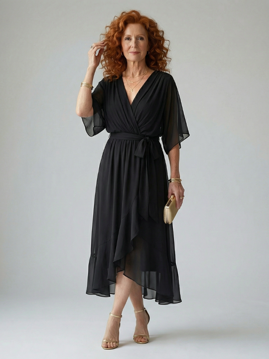 Elric | Light Drape Midi Dress