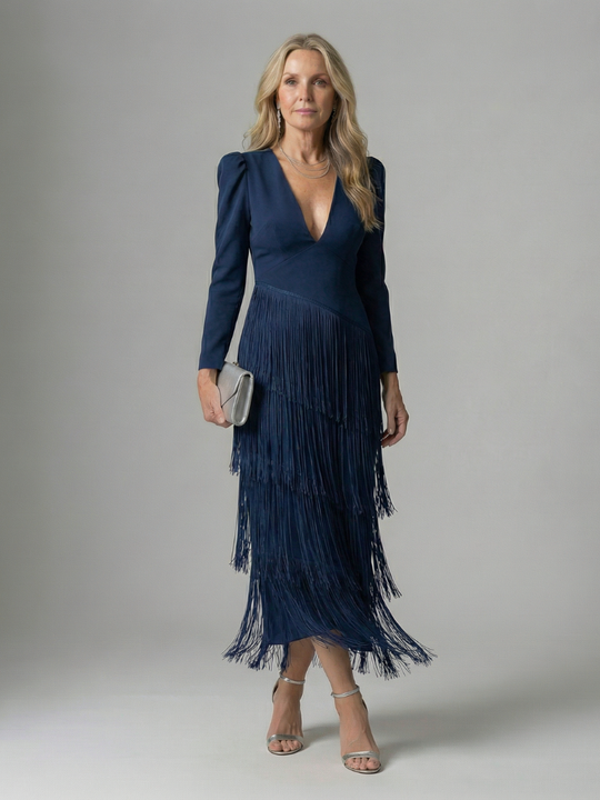 Noren | Fringe Layer Midi Dress