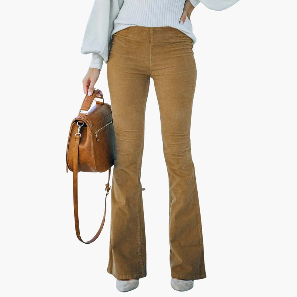 Women's High-Waisted Flare Leggings with Stretch Fit
