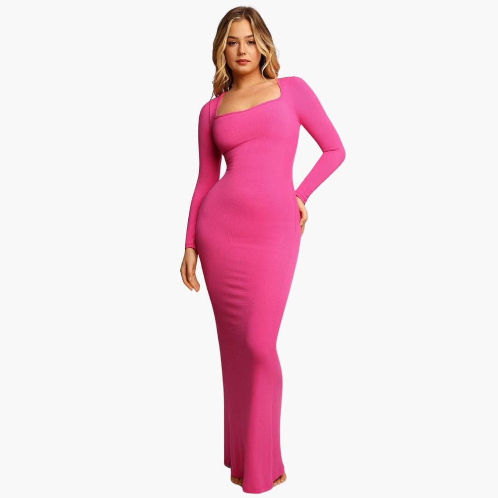 Women’s Bodycon Maxi Dress with Straps and Shaping