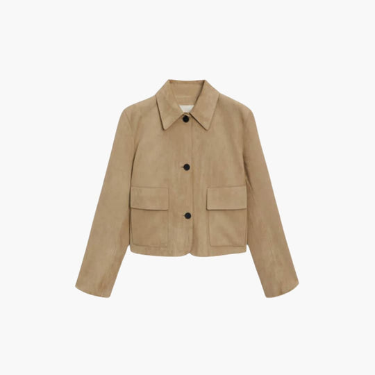 Women’s Button-Up Jacket with Long Sleeves