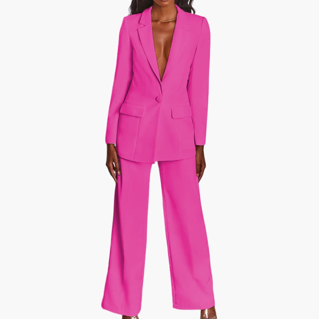 Women's Suit Set with Blazer and Trousers