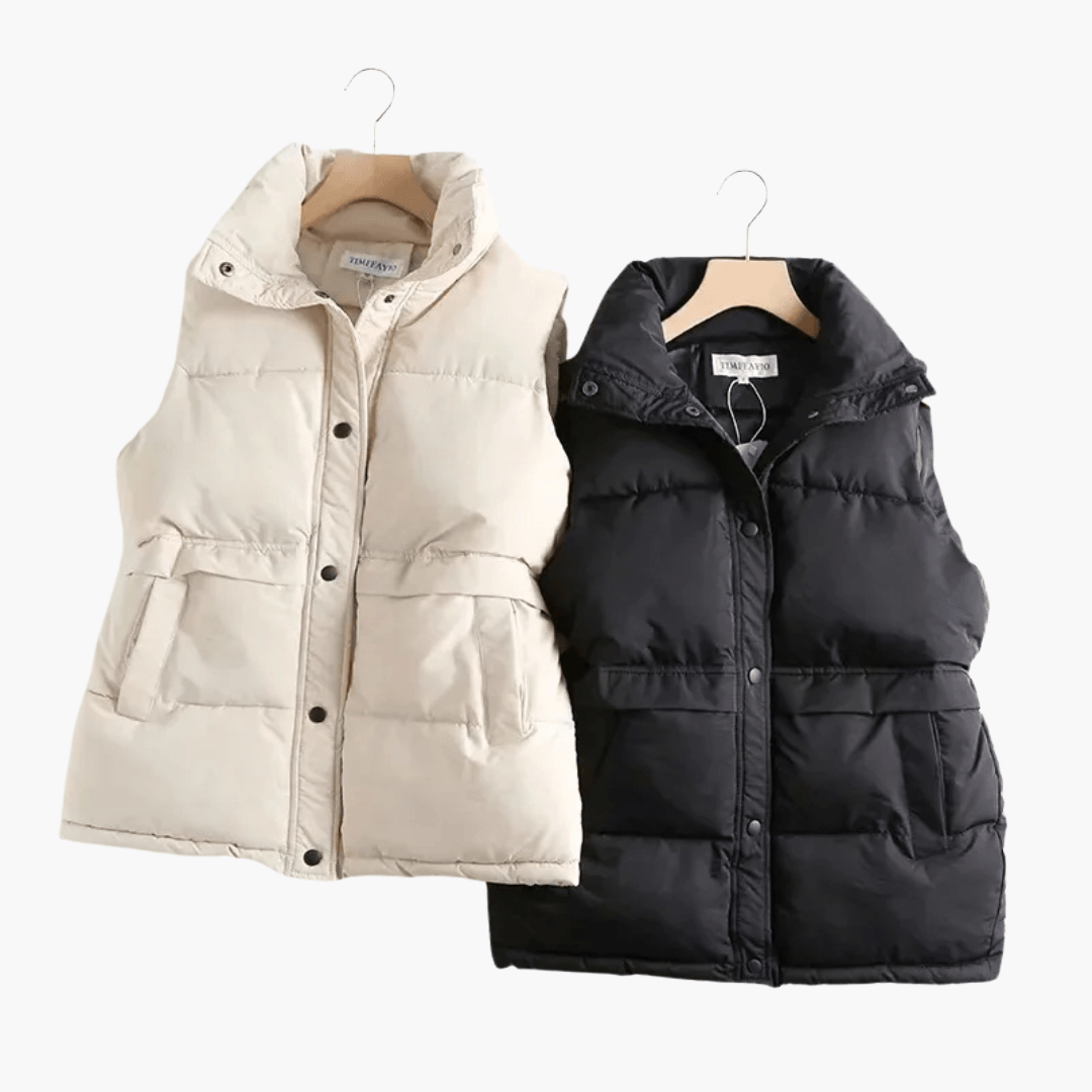 Women’s Quilted Puffer Vest with Slim Fit and Lightweight Insulation