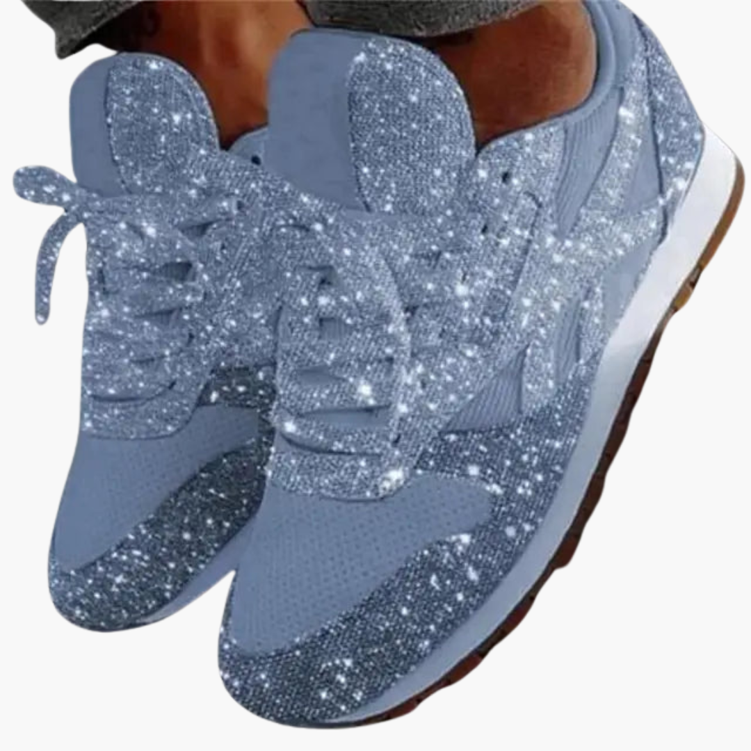 Women’s Trainers with Low-Top and Glitter Embellishments