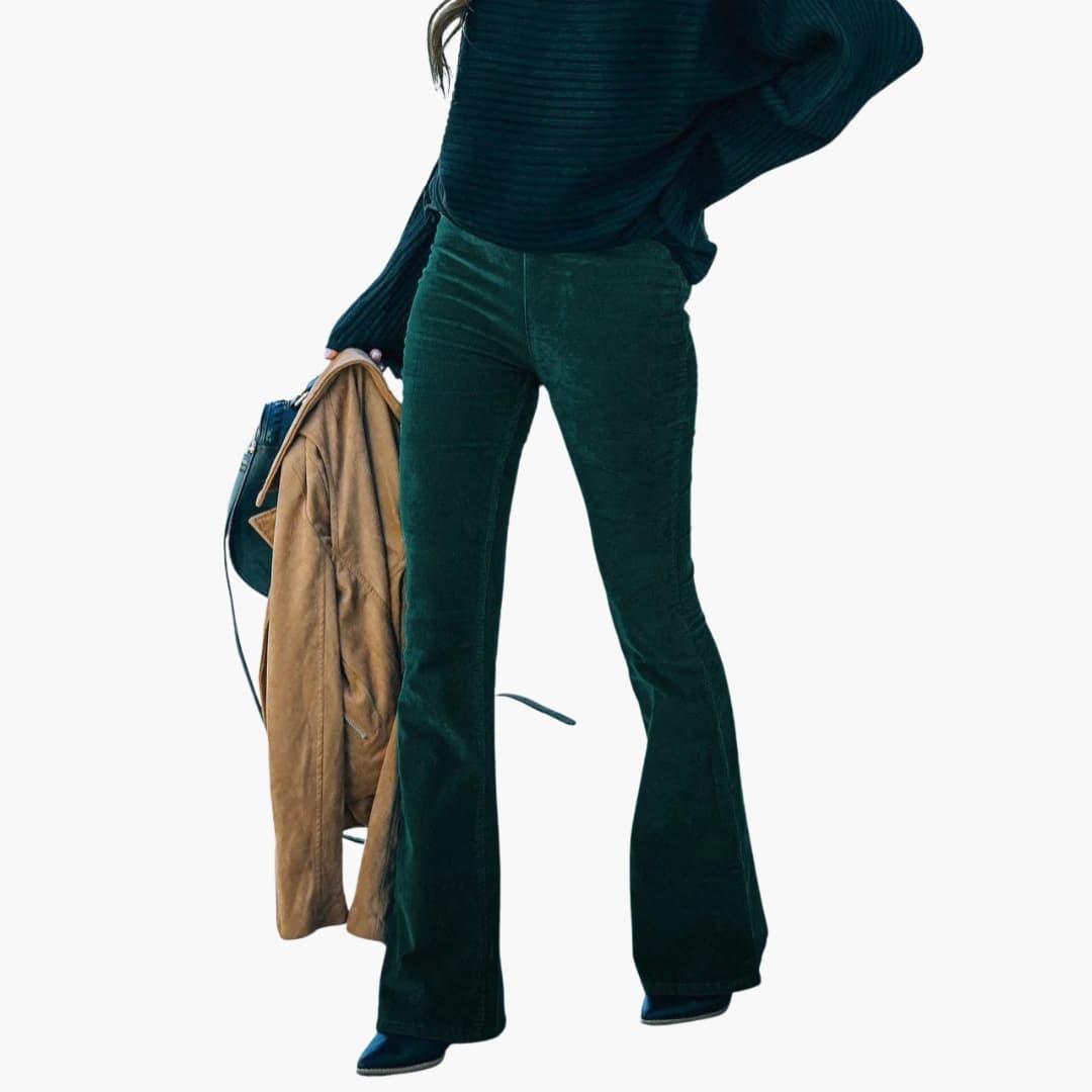 Women's High-Waisted Flare Leggings with Stretch Fit