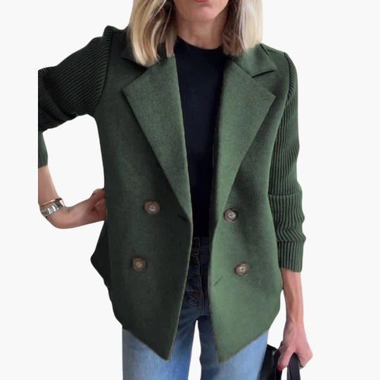 Women’s Blazer with Lapel Collar and Button Fastening