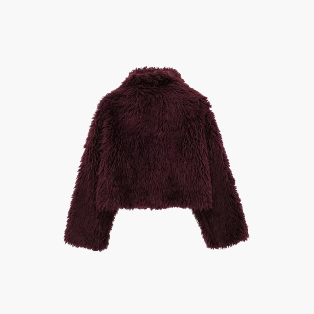 Women’s Cropped Jacket with Lapel Collar