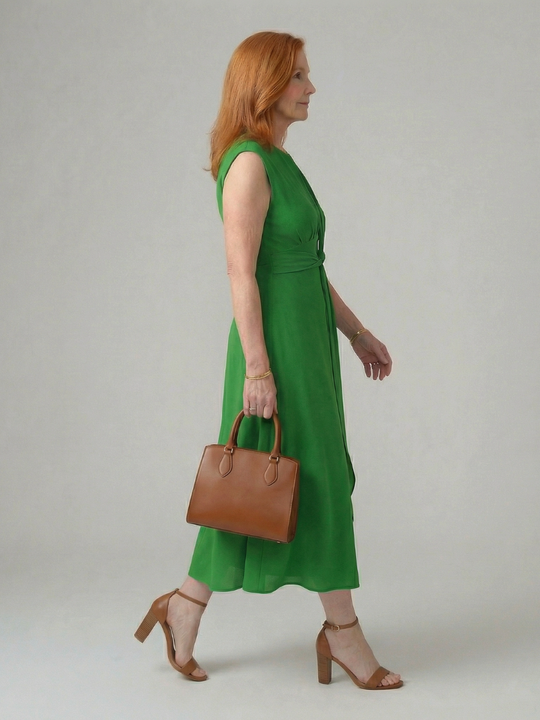 Orin | Clean Tie Midi Dress