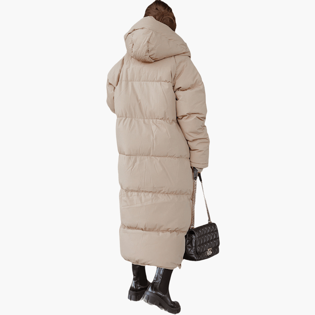 Women’s Hooded Puffer Coat with Quilted Design