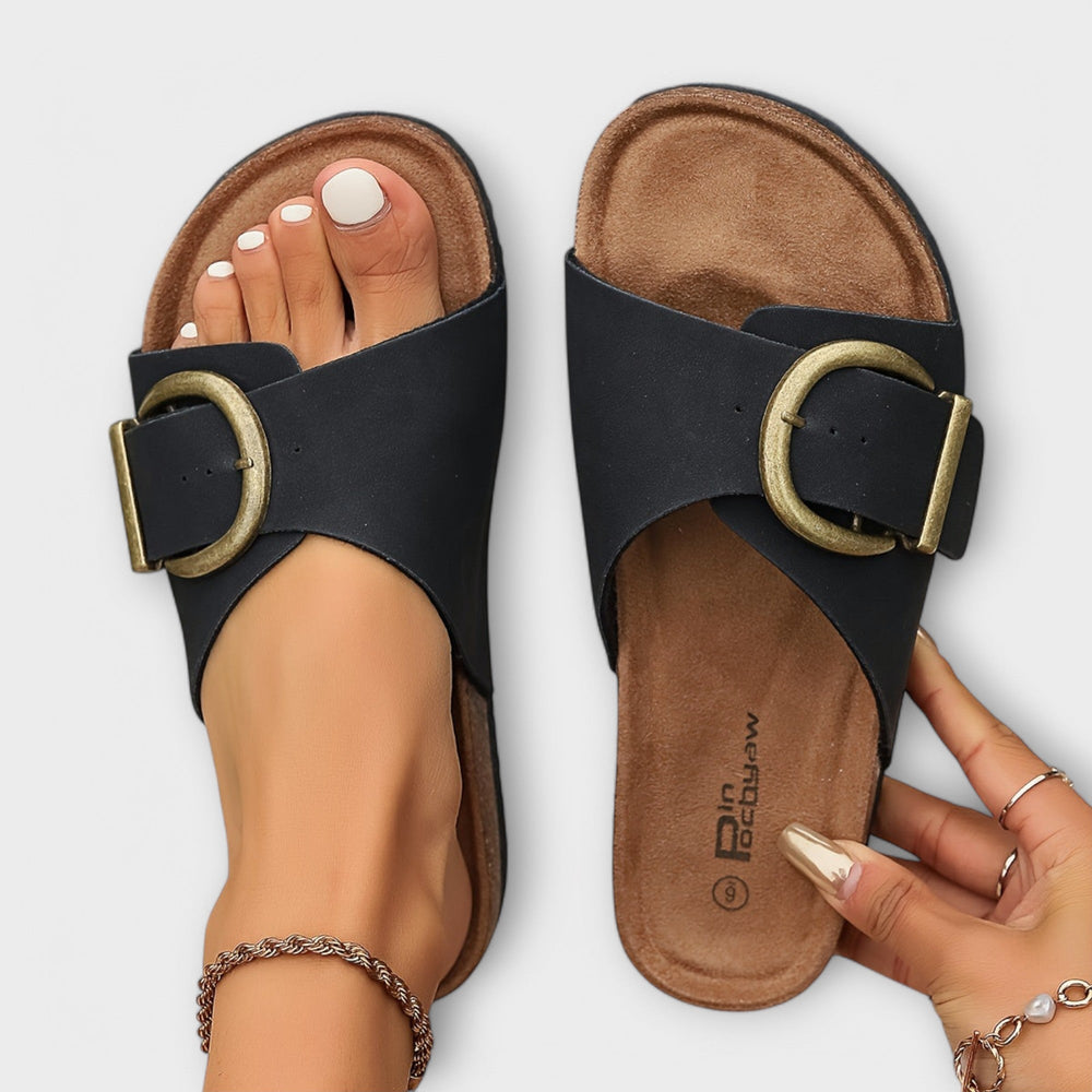 Women's Comfort Sandals with Ergonomic Footbed and Adjustable Buckle