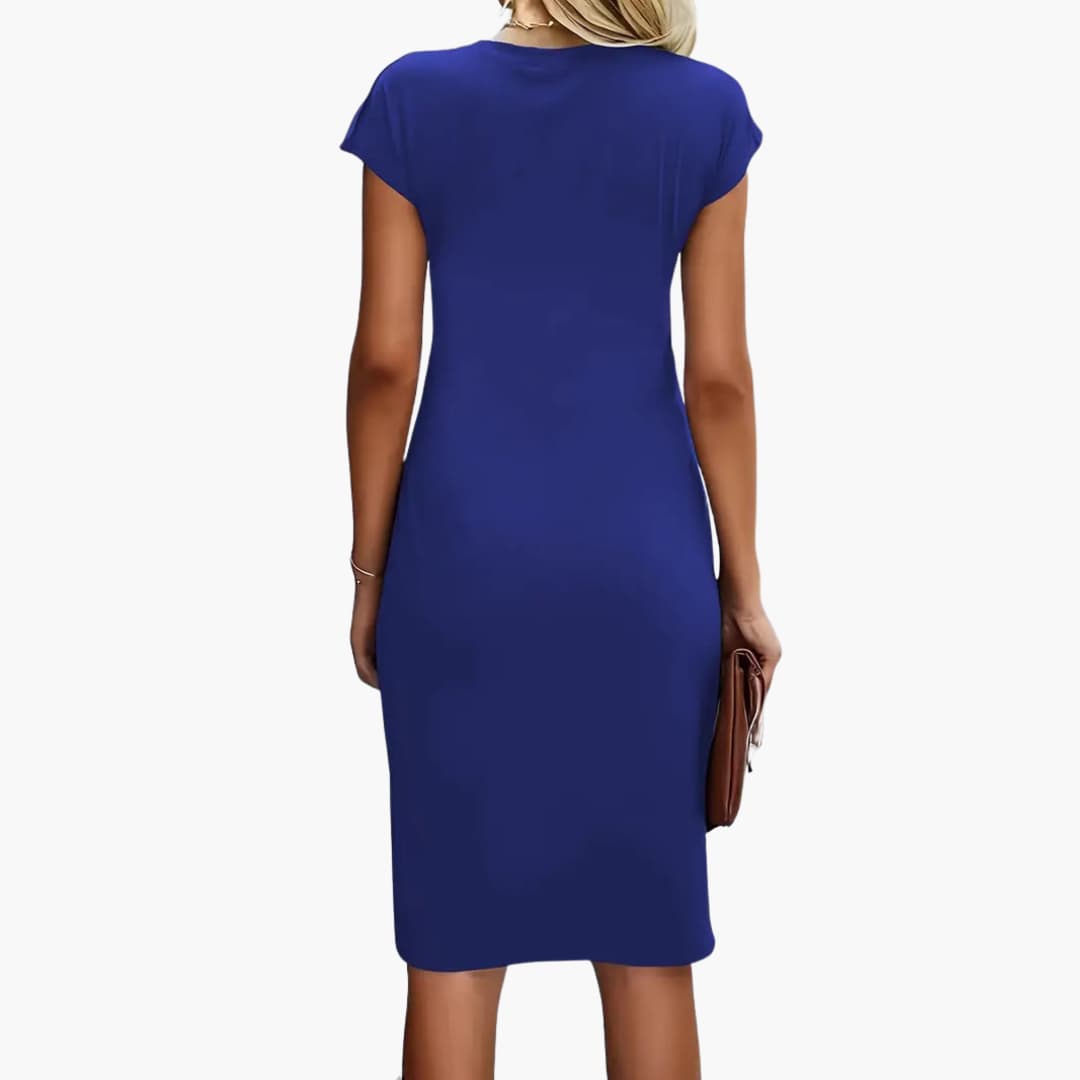 Women’s Sleeveless V-Neck Tank Top with Pleated Front